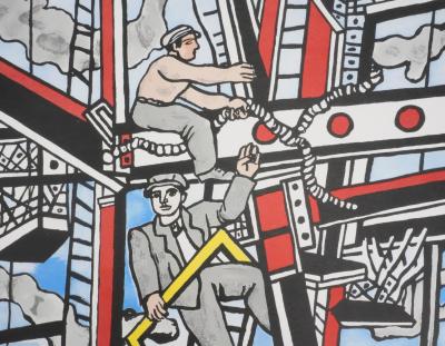 Fernand LEGER : Les constructeurs saluant, Lithographie signée 2