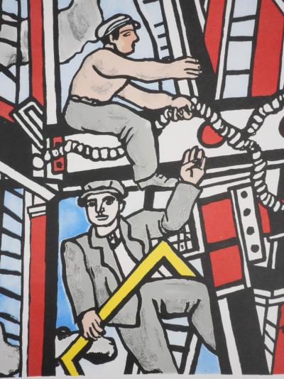 Fernand LEGER : Les constructeurs saluant, Lithographie signée 2