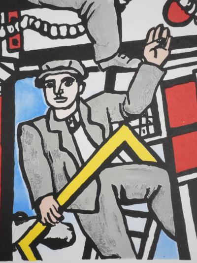 Fernand LEGER : Les constructeurs saluant, Lithographie signée 2