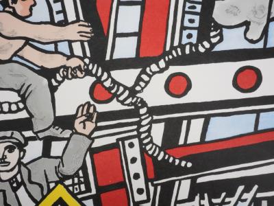 Fernand LEGER : Les constructeurs saluant, Lithographie signée 2