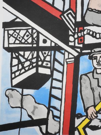 Fernand LEGER : Les constructeurs saluant, Lithographie signée 2