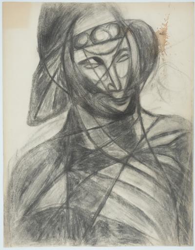 Marcel MOULY - Figure au chapeau - Dessin original 2