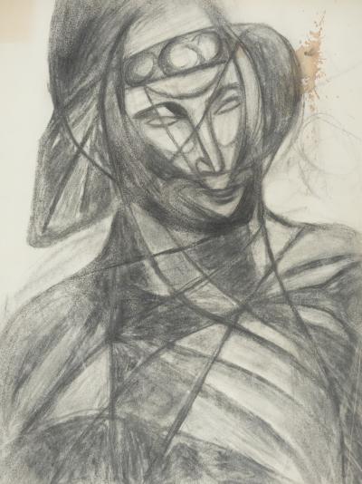 Marcel MOULY - Figure au chapeau - Dessin original 2