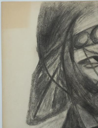 Marcel MOULY - Figure au chapeau - Dessin original 2
