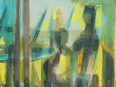 Marcel MOULY - Vue sur le port - Gouache originale signée 2