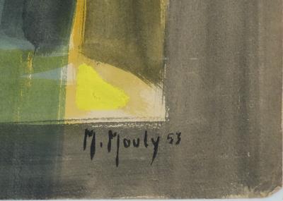 Marcel MOULY - Vue sur le port - Gouache originale signée 2