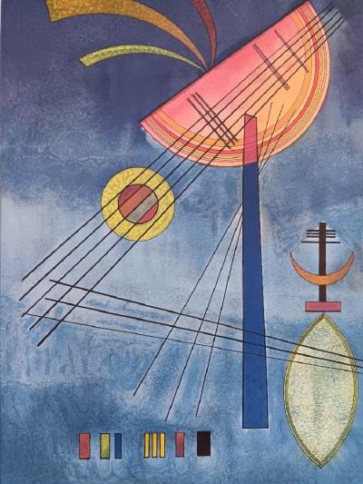 KANDINSKY - Affiche lithographique originale - Galerie Berggruen - Aquarelles et Dessins - Imp Mourlot - 1972 2