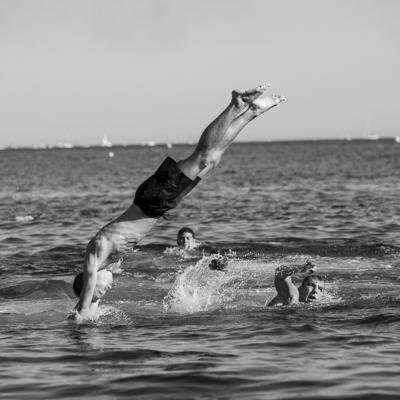 José Nicolas - Toulon 2009, plage du Mourillon - Tirage argentique 2