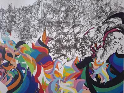 Raymond MORETTI - Composition, Signed and Numbered Colour Lithograph 2