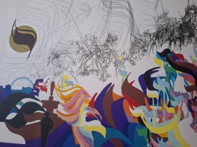 Raymond MORETTI - Composition, Signed and Numbered Colour Lithograph 2