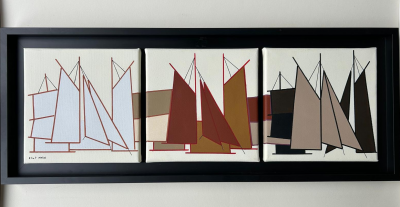 Eliot NYLS - Voiles au port, 2024, acrylique sur toile 2