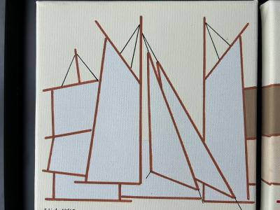 Eliot NYLS - Voiles au port, 2024, acrylique sur toile 2