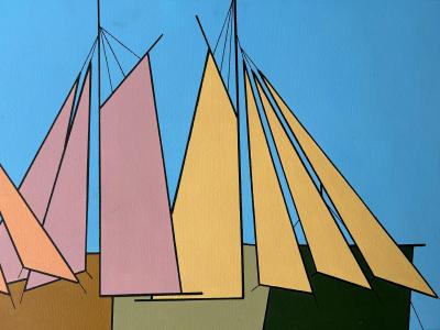 Eliot NYLS - Le bonheur sous voile, 2021, Acrylique sur toile 2