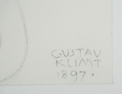 Gustav KLIMT : Tragédie, Lithographie signée 2