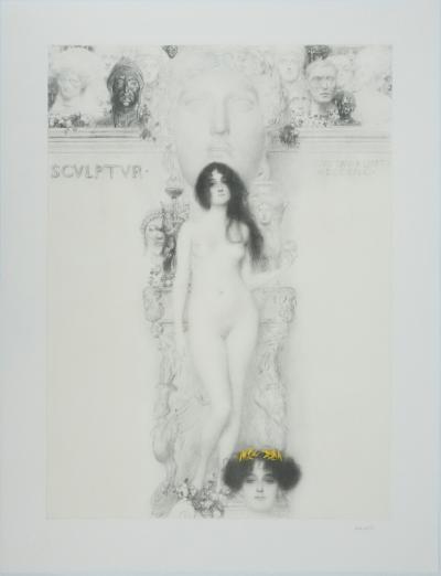 Gustav KLIMT : L’allégorie de la sculpture, Lithographie signée 2