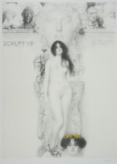 Gustav KLIMT : L’allégorie de la sculpture, Lithographie signée 2