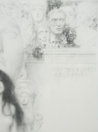 Gustav KLIMT : L’allégorie de la sculpture, Lithographie signée 2