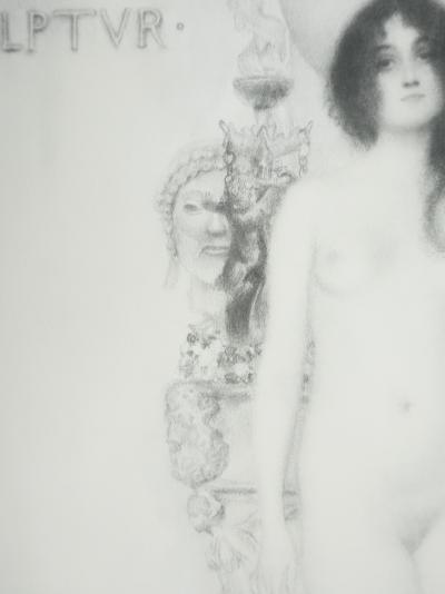 Gustav KLIMT : L’allégorie de la sculpture, Lithographie signée 2