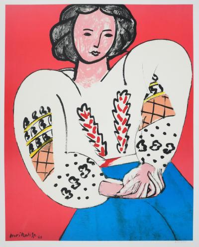 Henri MATISSE : La blouse roumaine, Lithographie signée 2