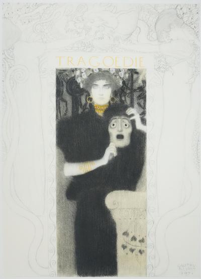 Gustav KLIMT : Tragédie, Lithographie signée 2