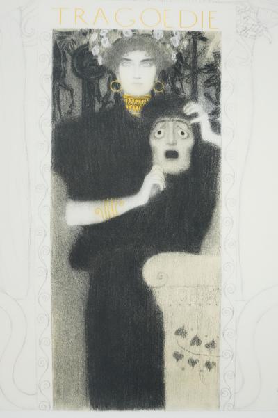Gustav KLIMT : Tragédie, Lithographie signée 2