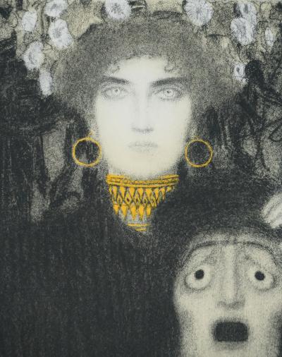Gustav KLIMT : Tragédie, Lithographie signée 2