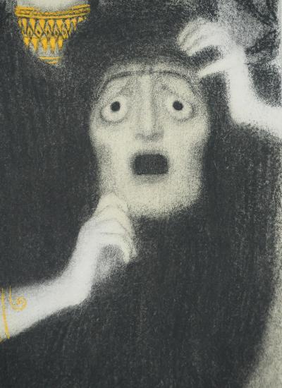 Gustav KLIMT : Tragédie, Lithographie signée 2