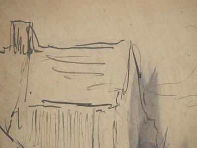 Maximilien LUCE : Ruelle aux mules, Dessin originale signée 2