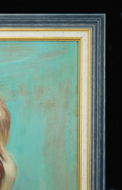 Jean-Gabriel Domergue (1889-1962) - Marie Chantal - Óleo sobre madera prensada, firmado 2