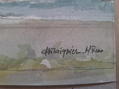 Maurice CHATAIGNIER - Chausey, Aquarelle déposée sur un carton 2
