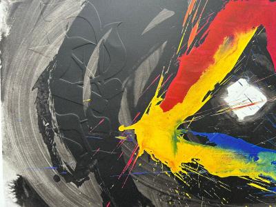 Raymond Moretti - Composition, Lithographie et gaufrage en couleurs 2