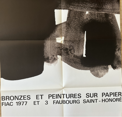 Pierre Soulages - Original exhibition poster - "Bronzes and paintings" - 1977 2