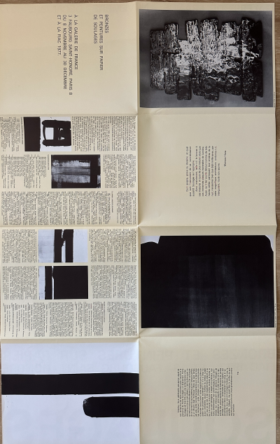 Pierre Soulages - Original exhibition poster - "Bronzes and paintings" - 1977 2