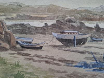Maurice CHATAIGNIER - Chausey, Aquarelle déposée sur un carton 2