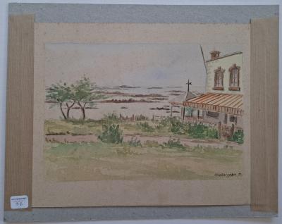 Maurice CHATAIGNIER - Chausey, Aquarelle déposée sur un carton 2
