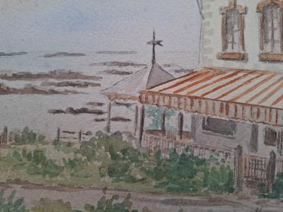 Maurice CHATAIGNIER - Chausey, Aquarelle déposée sur un carton 2