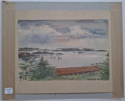 Maurice CHATAIGNIER - Chausey, Watercolor on cardboard 2