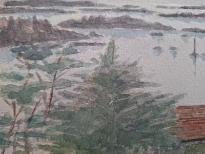 Maurice CHATAIGNIER - Chausey, Watercolor on cardboard 2