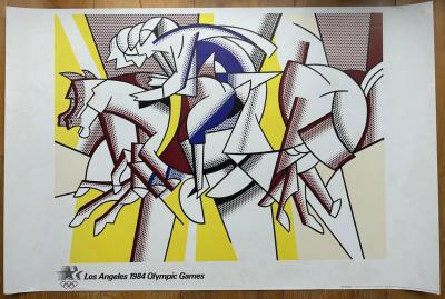 Roy Lichtenstein - The Red Horsemen, Los Angeles Olympic Games 1984, Original lithograph poster 2