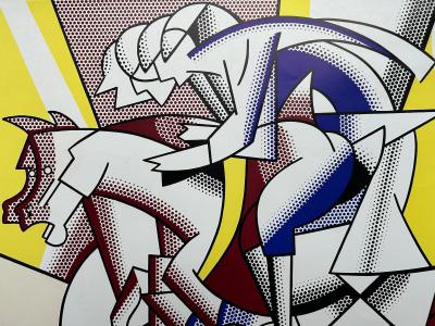 Roy Lichtenstein - The Red Horsemen, Los Angeles Olympic Games 1984, Original lithograph poster 2