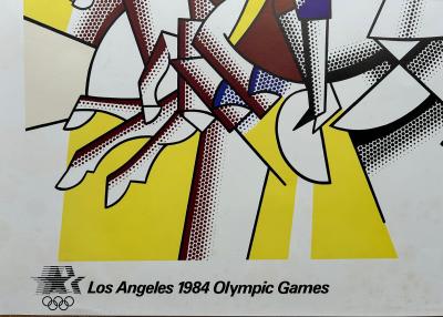 Roy Lichtenstein - The Red Horsemen, Los Angeles Olympic Games 1984, Original lithograph poster 2