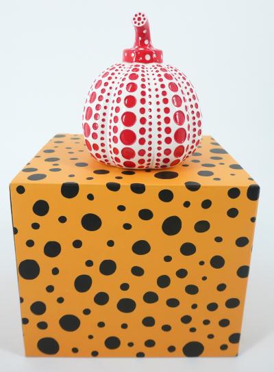 Yayoi Kusama - Dots Obsession (Pumpkin red) - Sculpture signée 2