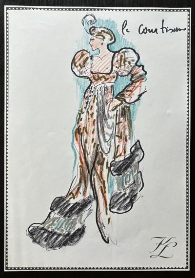 Karl LAGERFELD - dessin original opéra 2