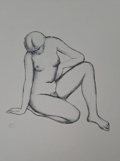 Aristide Maillol (d’après) - Femme nue assise - Lithographie offset monogrammée 2