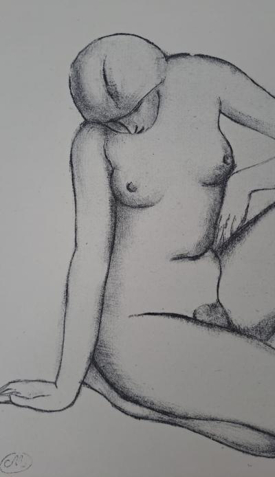 Aristide Maillol (d’après) - Femme nue assise - Lithographie offset monogrammée 2