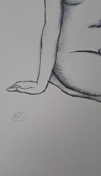 Aristide Maillol (d’après) - Femme nue assise - Lithographie offset monogrammée 2
