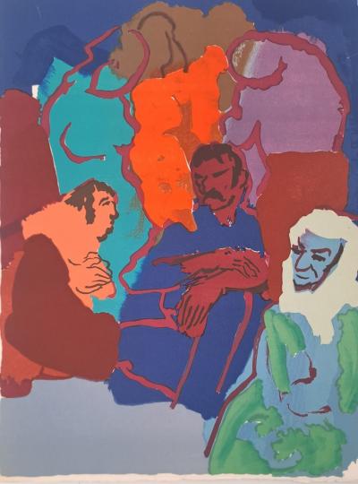 Pierre Ambrogiani - The vigil - Original lithograph 2