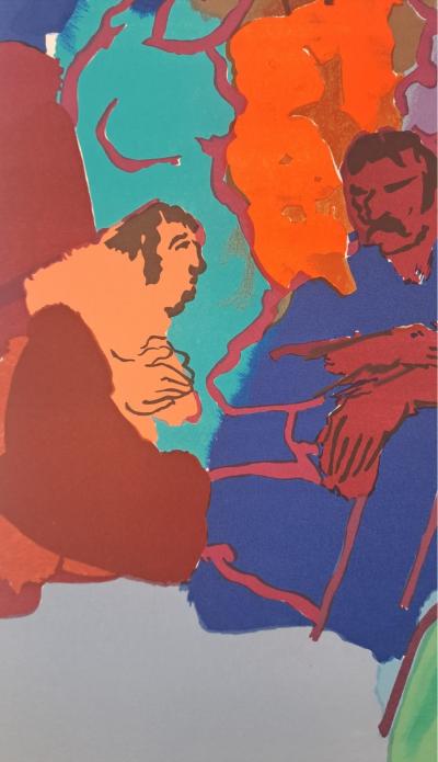 Pierre Ambrogiani - The vigil - Original lithograph 2