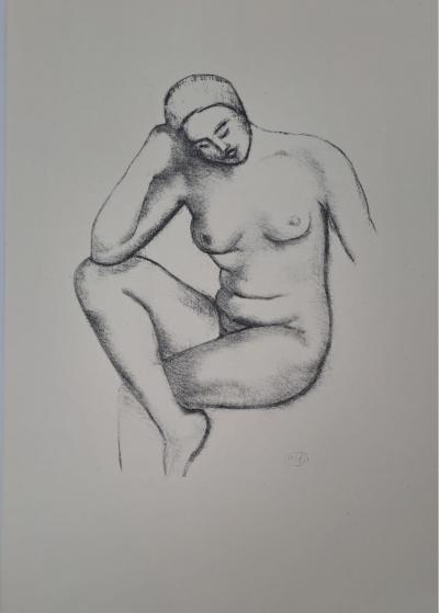Aristide Maillol (d’après) - Femme nue jambes croisées - Lithographie offset monogrammée 2