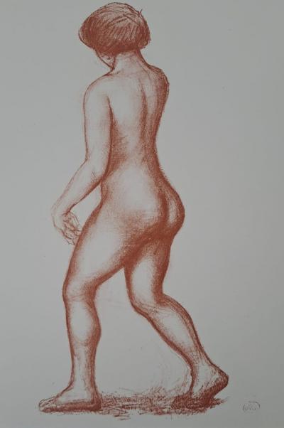 Aristide Maillol (d’après) - Femme nue marchant - Lithographie offset monogrammée 2